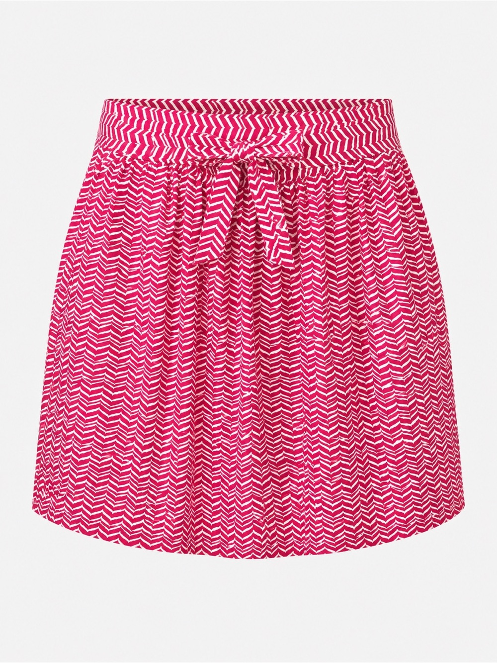 Vineyard Vines Pink Chevron Tie-Waist Skirt